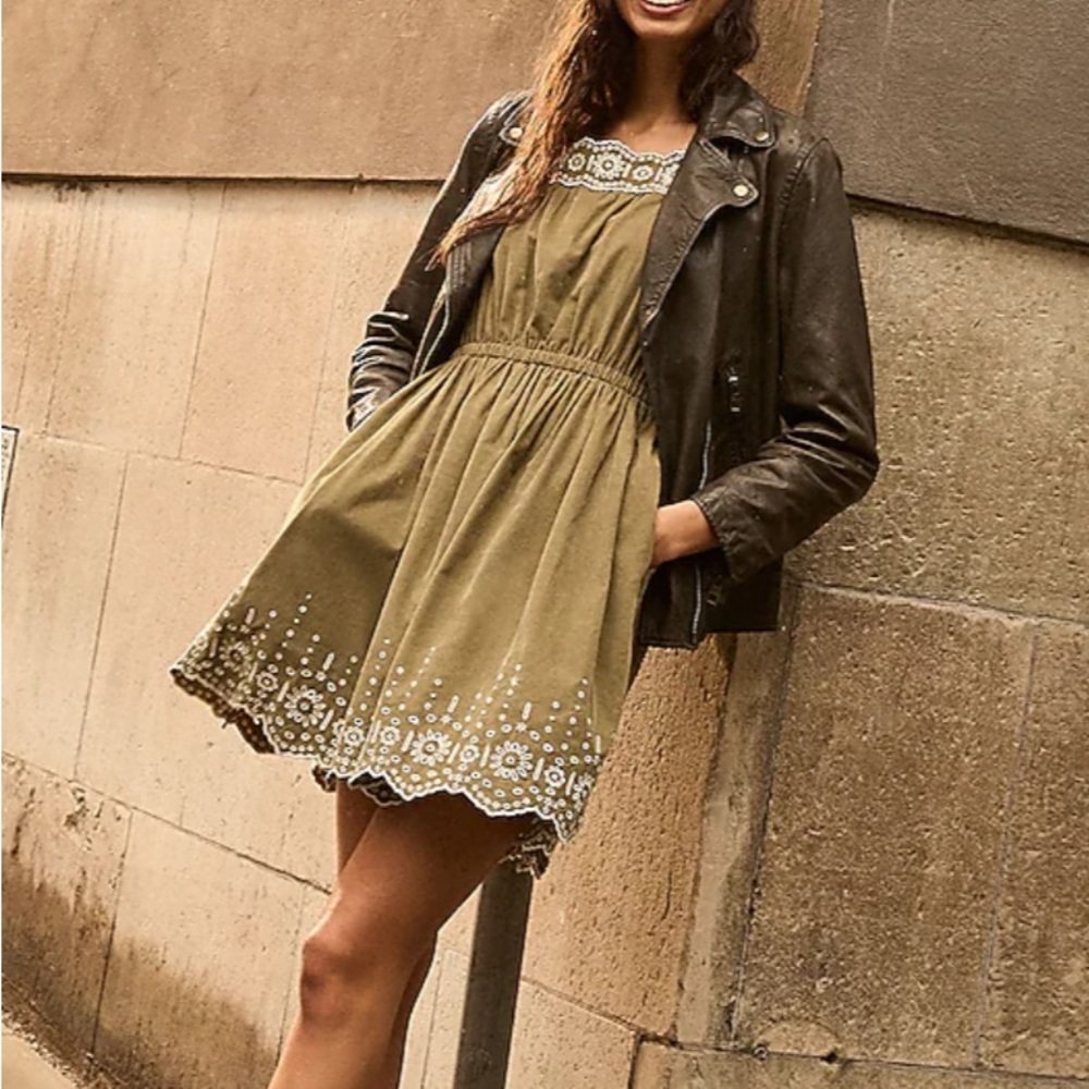 Madewell Washed Leather Oversized Motorcycle Jacket: Brass Hardware Edition L